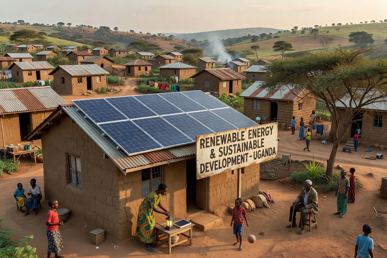 Solar panels installed on Ugandan rooftops bringing renewable energy